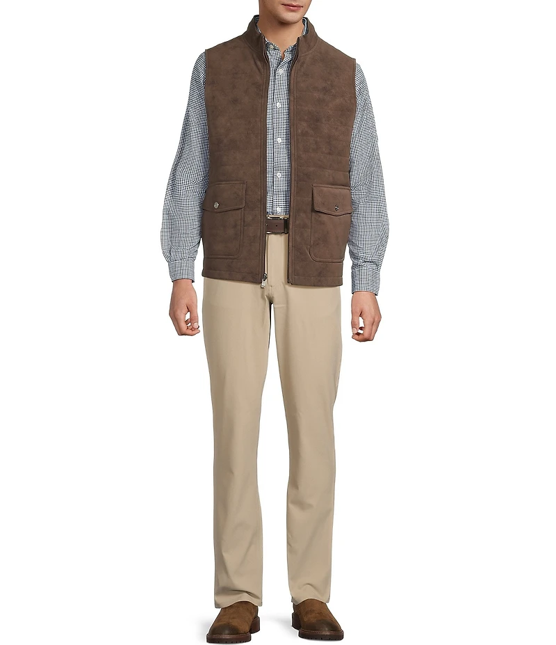 Hart Schaffner Marx Faux Suede Plaid Reversible Vest