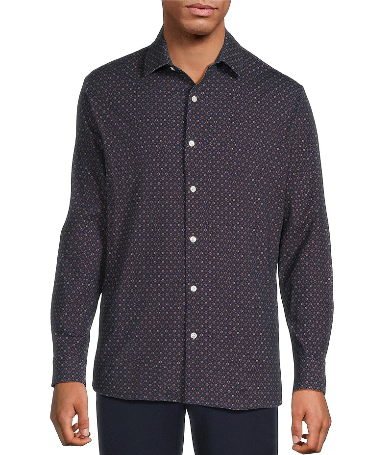 Hart Schaffner Marx Hart's Holiday Collection Long Sleeve 4FLEX Geo Sport Shirt