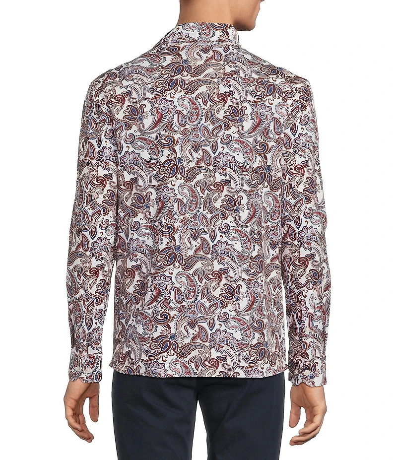 Hart Schaffner Marx Hart's Holiday Collection Long Sleeve 4FLEX Paisley Sport Shirt