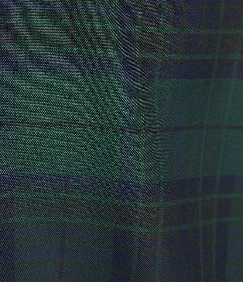 Hart Schaffner Marx Hart's Holiday Collection Long Sleeve Spread Collar Plaid Sport Shirt