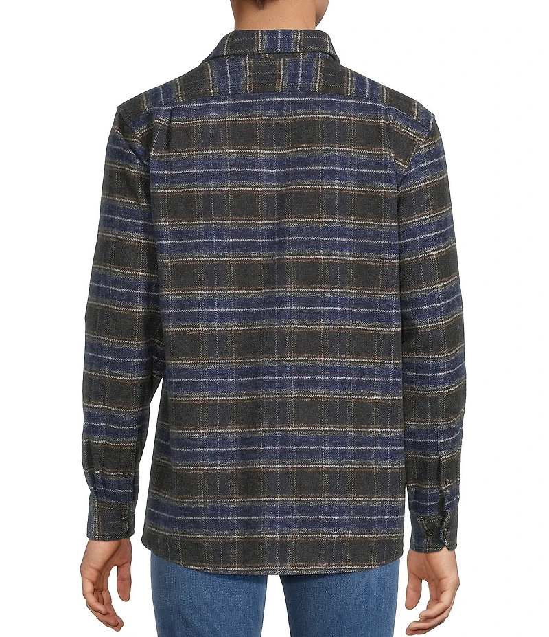 Hart Schaffner Marx Hart's Holiday Collection Plaid Long Sleeve Shirt Jacket