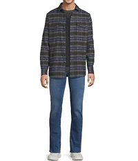 Hart Schaffner Marx Hart's Holiday Collection Plaid Long Sleeve Shirt Jacket