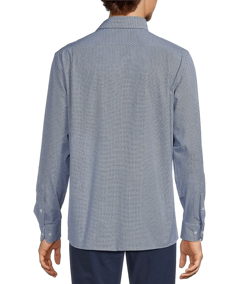 Hart Schaffner Marx Long Sleeve Luxury Performance Circle Geo Shirt