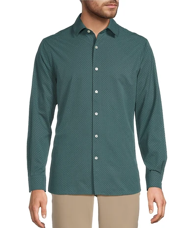 Hart Schaffner Marx Long Sleeve Luxury Performance Circle Geo Shirt
