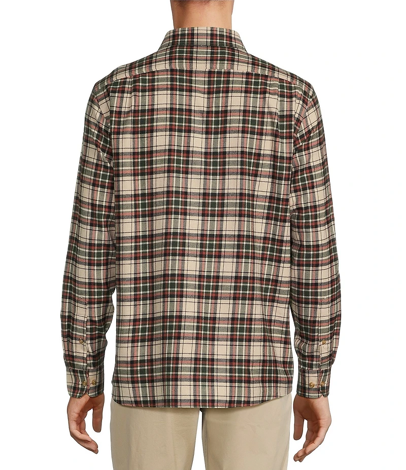 Hart Schaffner Marx Long Sleeve Neutral Plaid Sportshirt