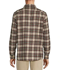 Hart Schaffner Marx Long Sleeve Neutral Plaid Sportshirt