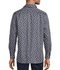 Hart Schaffner Marx Long Sleeve Paisley Floral Print Button Front Shirt
