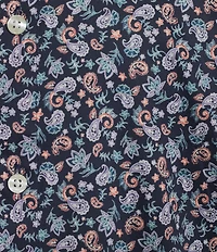 Hart Schaffner Marx Long Sleeve Paisley Floral Print Button Front Shirt