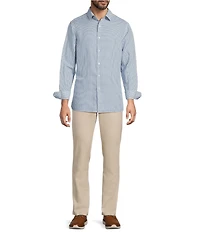 Hart Schaffner Marx Long Sleeve Petal Linen Button Front Shirt