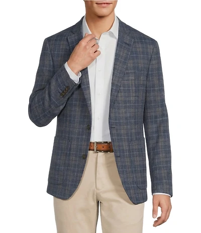 Hart Schaffner Marx Long Sleeve Plaid HartFlex Blazer