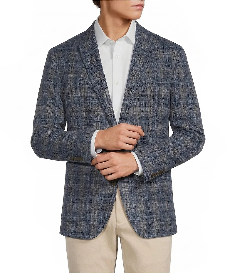 Hart Schaffner Marx Long Sleeve Plaid HartFlex Blazer