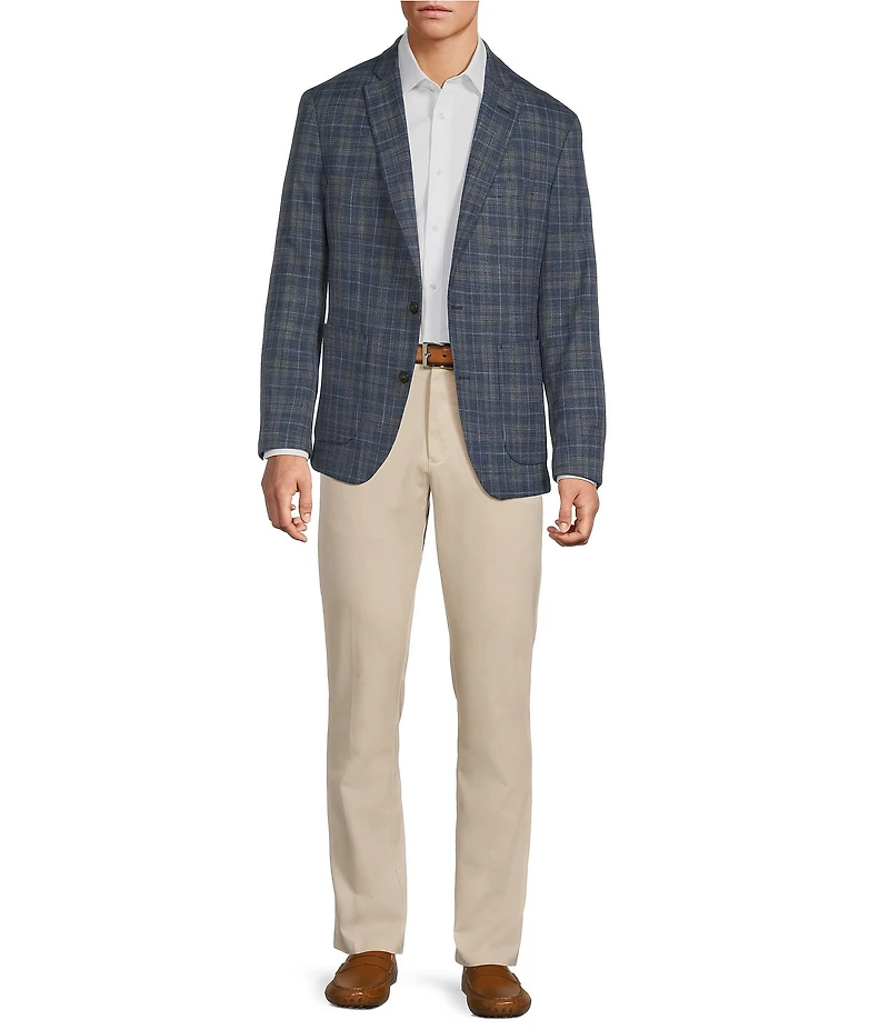 Hart Schaffner Marx Long Sleeve Plaid HartFlex Blazer