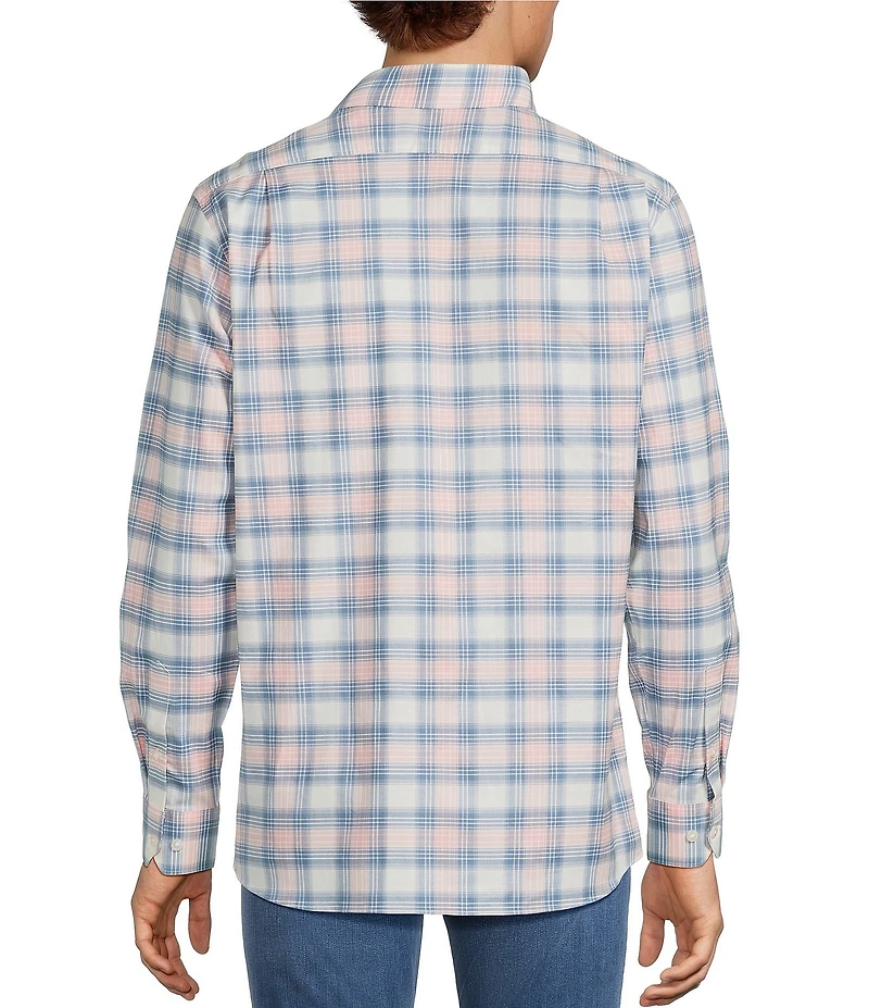 Hart Schaffner Marx Long Sleeve Plaid Print Button Front Shirt
