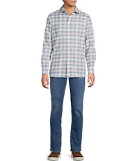 Hart Schaffner Marx Long Sleeve Plaid Print Button Front Shirt