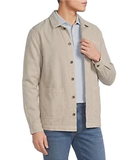 Hart Schaffner Marx Long Sleeve Solid Shirt Jacket