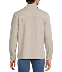 Hart Schaffner Marx Long Sleeve Solid Shirt Jacket