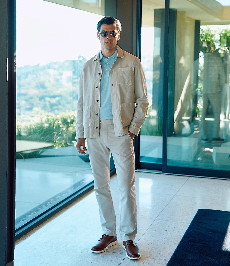 Hart Schaffner Marx Long Sleeve Solid Shirt Jacket