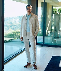 Hart Schaffner Marx Long Sleeve Solid Shirt Jacket