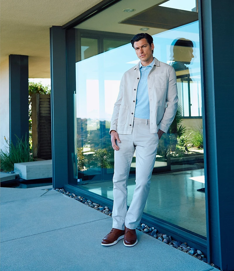 Hart Schaffner Marx Long Sleeve Solid Shirt Jacket