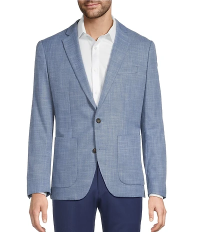 Hart Schaffner Marx Long Sleeve Solid Texture HartFlex Blazer