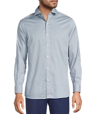 Hart Schaffner Marx Stretch Geometric Tile Print Sport Shirt