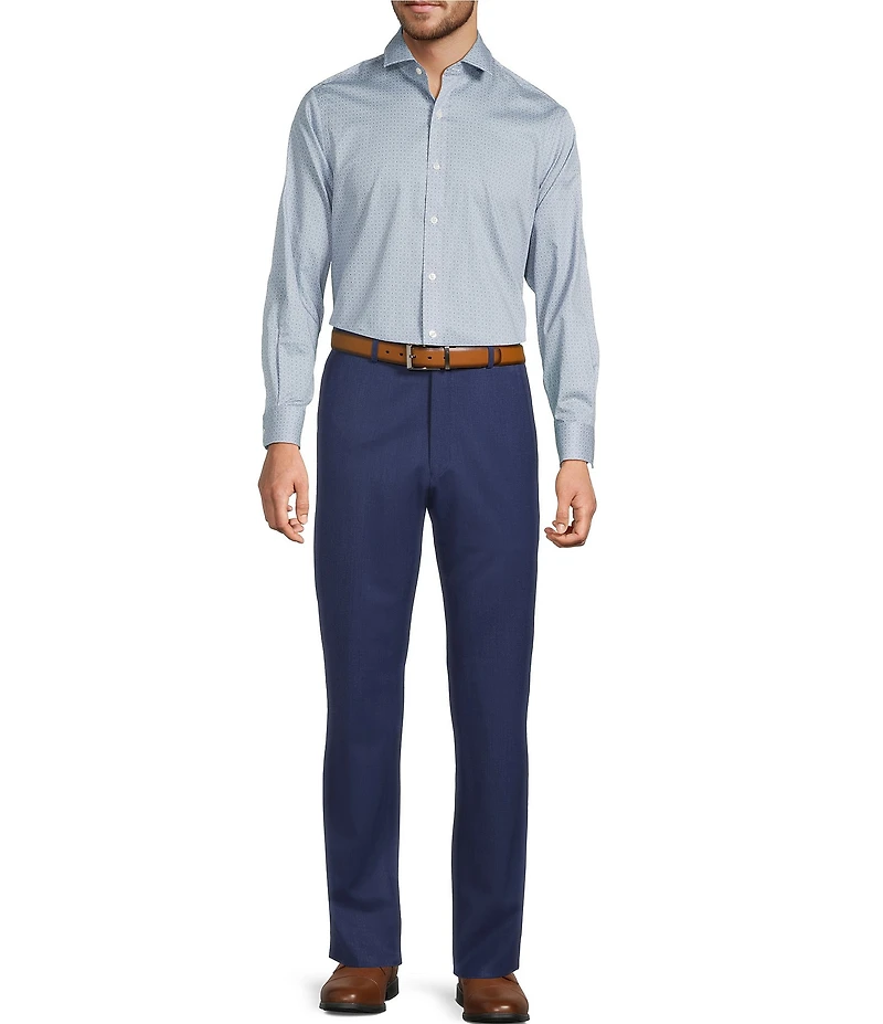 Hart Schaffner Marx Stretch Geometric Tile Print Sport Shirt