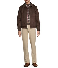 Hart Schaffner Marx Long Sleeve Westwood Faux Suede Jacket