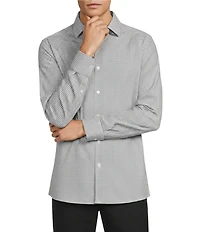 Hart Schaffner Marx Luxury Performance Long Sleeve Small Check Woven Shirt