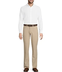 Hart Schaffner Marx Luxury Performance Long Sleeve Textured Coat Front Sport Shirt