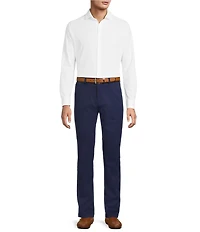 Hart Schaffner Marx Luxury Performance Long Sleeve Textured Coat Front Sport Shirt