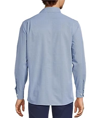 Hart Schaffner Marx Luxury Performance Long Sleeve Tile Geometric Print Coat Front Shirt