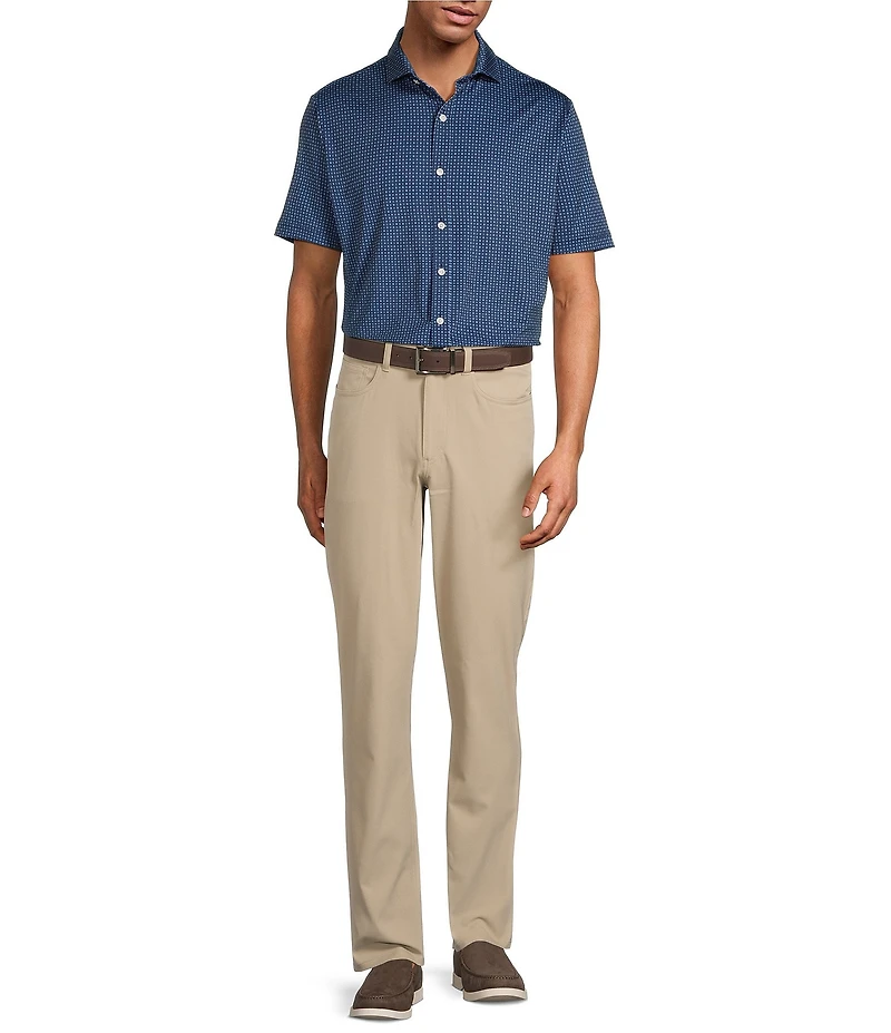 Hart Schaffner Marx Luxury Performance Short Sleeve Cross Floral Print Shirt