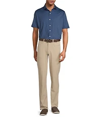 Hart Schaffner Marx Luxury Performance Short Sleeve Cross Floral Print Shirt