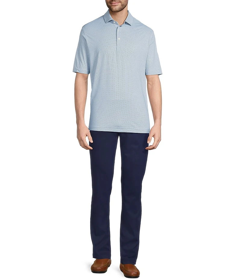 Hart Schaffner Marx Luxury Performance Short Sleeve Diamond Geo Polo Shirt