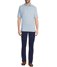 Hart Schaffner Marx Luxury Performance Short Sleeve Diamond Geo Polo Shirt