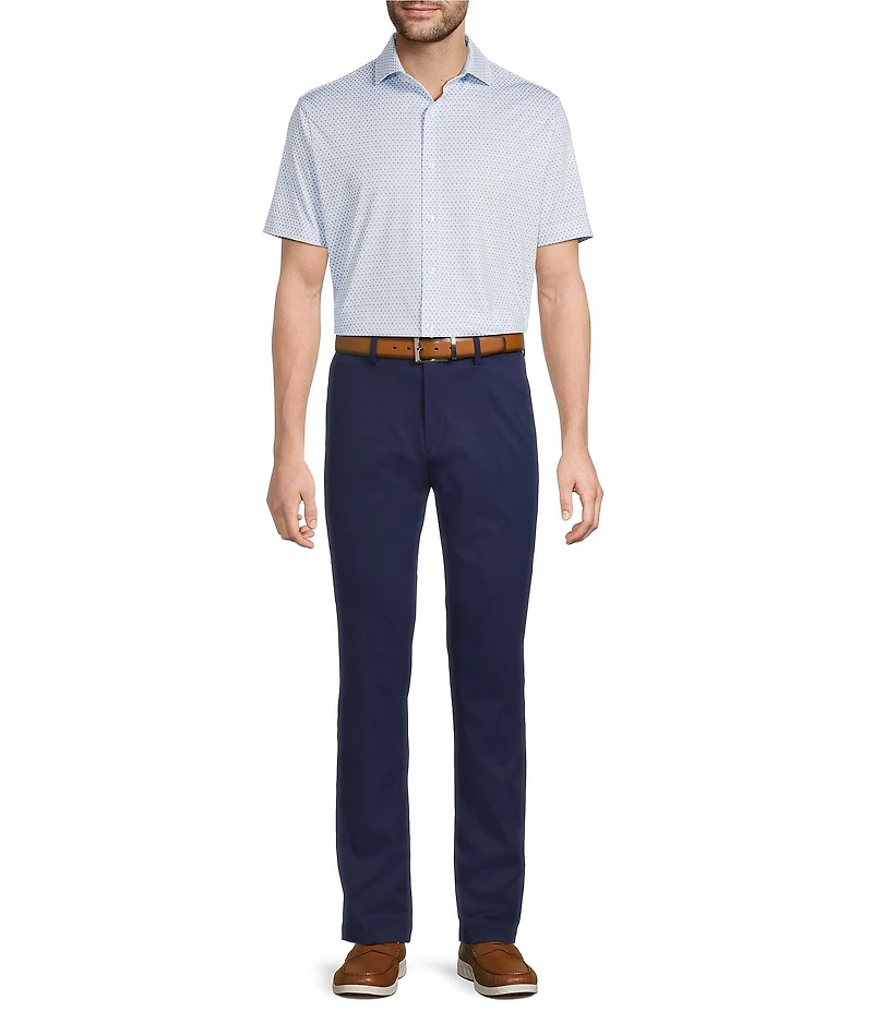 Hart Schaffner Marx Luxury Performance Short Sleeve Diamond Print Shirt