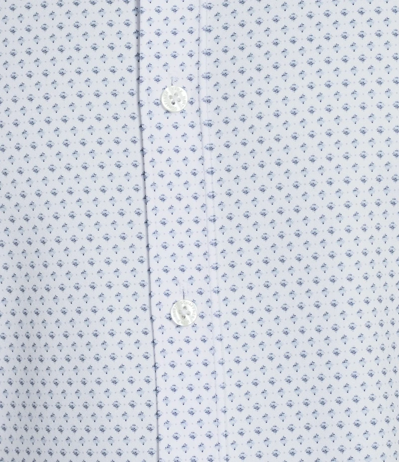 Hart Schaffner Marx Luxury Performance Short Sleeve Diamond Print Shirt