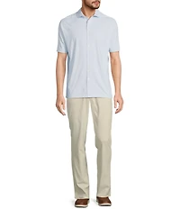 Hart Schaffner Marx Luxury Performance Short Sleeve Houndstooth Coatfront Shirt