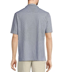Hart Schaffner Marx Luxury Performance Short Sleeve Houndstooth Coatfront Shirt