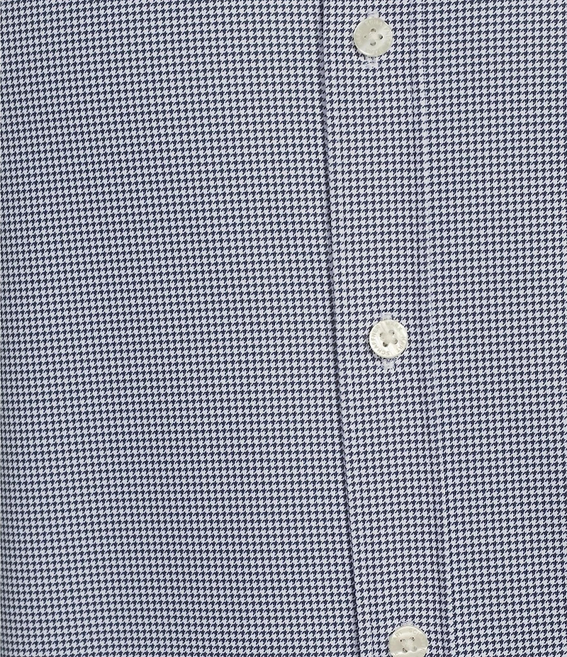 Hart Schaffner Marx Luxury Performance Short Sleeve Houndstooth Coatfront Shirt