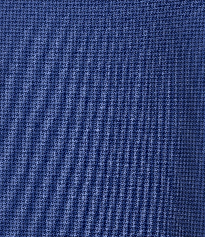 Hart Schaffner Marx Luxury Performance Short Sleeve Houndstooth Print Coat Front Shirt
