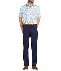 Hart Schaffner Marx Luxury Performance Short Sleeve Large Floral Polo Shirt