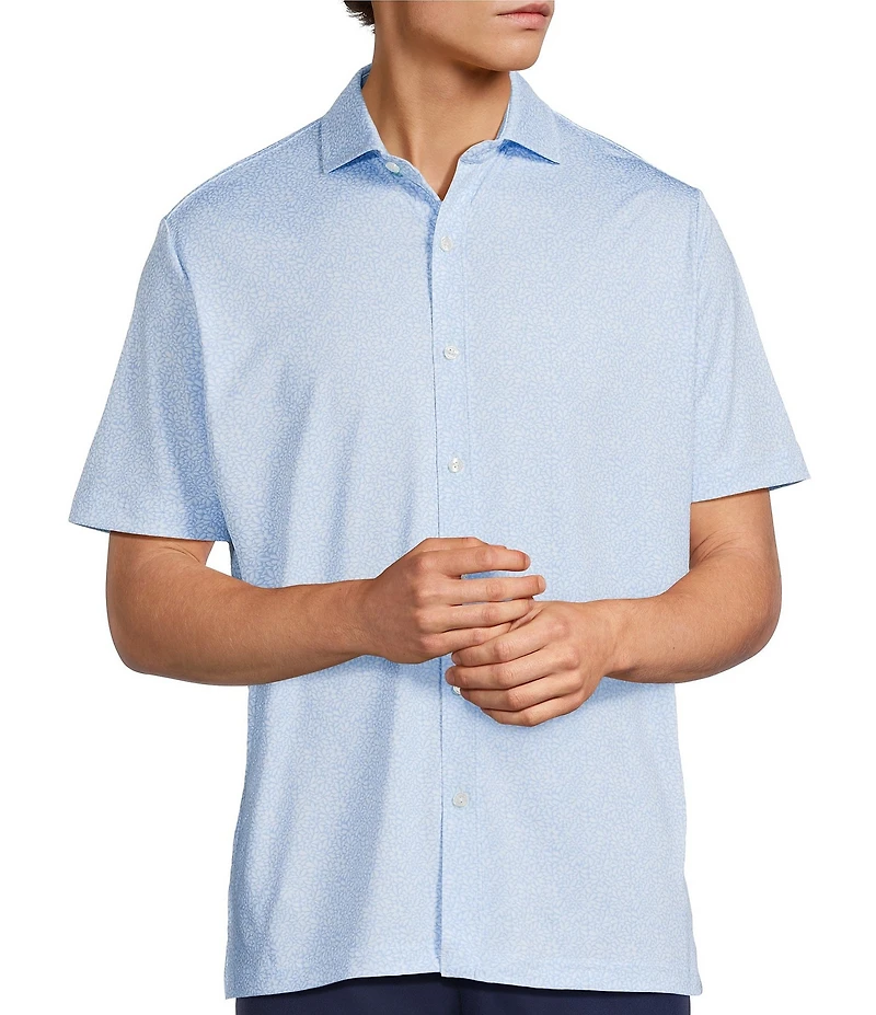 Hart Schaffner Marx Luxury Performance Short Sleeve Large Floral Shirt