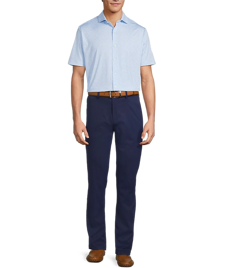 Hart Schaffner Marx Luxury Performance Short Sleeve Large Floral Shirt