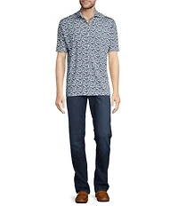Hart Schaffner Marx Luxury Performance Short Sleeve Paisley Coatfront Shirt