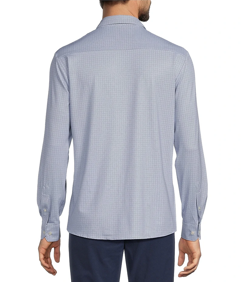Hart Schaffner Marx Luxury Performance Short Sleeve Petal Geo Button Front Shirt