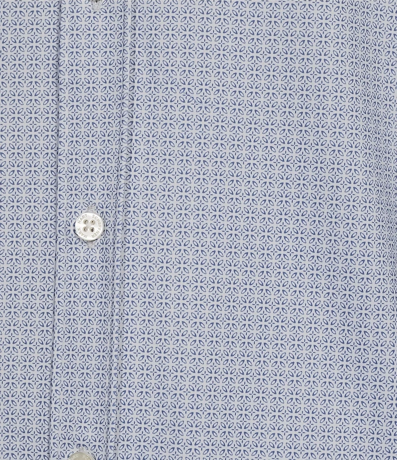 Hart Schaffner Marx Luxury Performance Short Sleeve Petal Geo Button Front Shirt