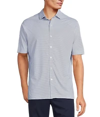 Hart Schaffner Marx Luxury Performance Short Sleeve Scale Print Coatfront Shirt