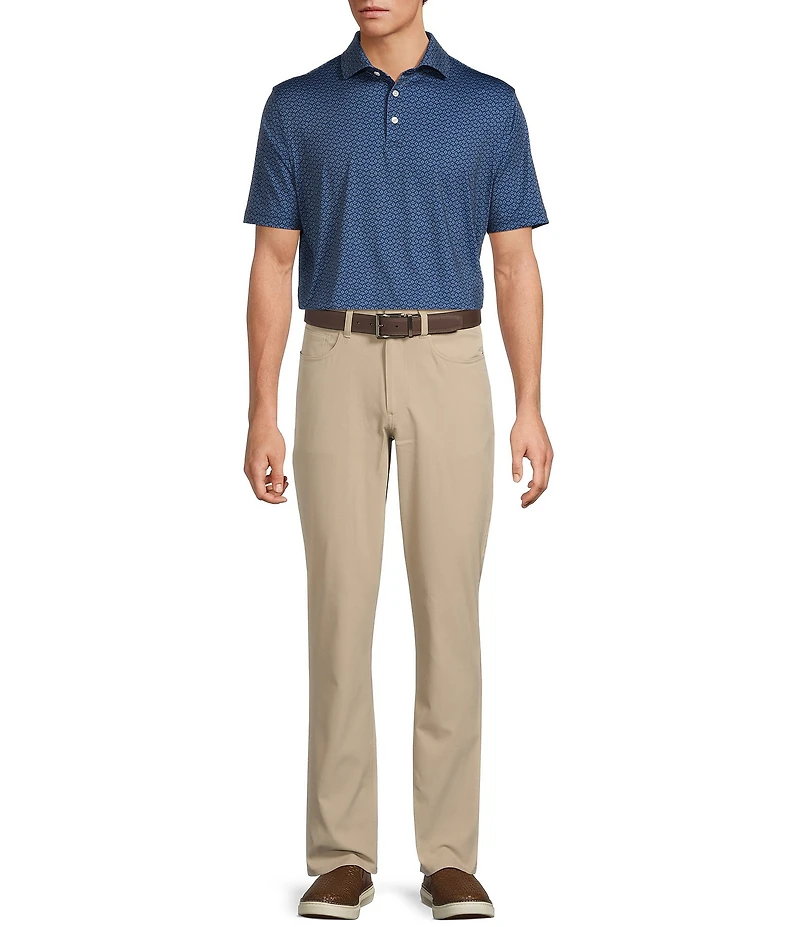 Hart Schaffner Marx Luxury Performance Short Sleeve Sketch Floral Polo Shirt