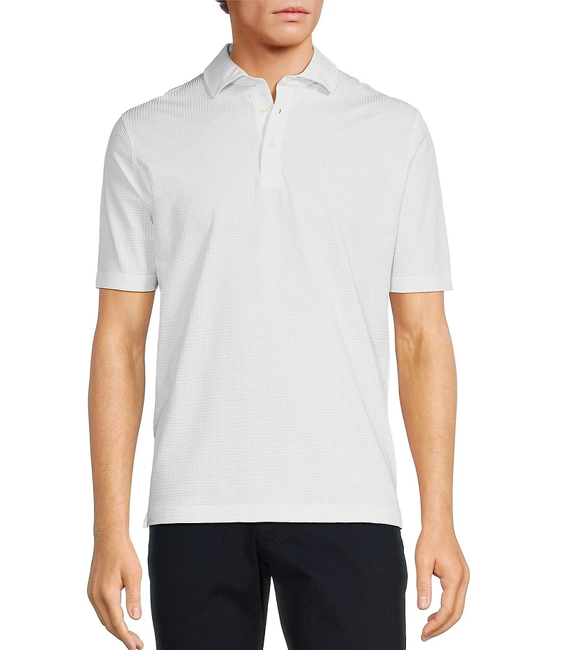 Hart Schaffner Marx Luxury Performance Short Sleeve Solid Polo Shirt